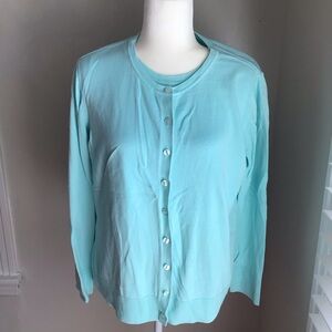 Chadwicks of Boston Button Down Cardigan Sweater with Sleeveless Sweater